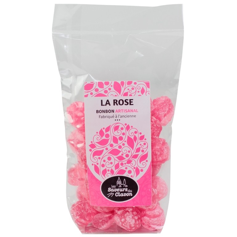 LE BONBON ARTISANAL "LA ROSE GIVREE" 160 Gr