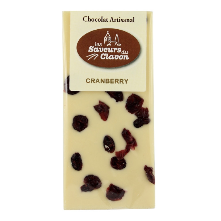 chocolat blanc cranberry 110g