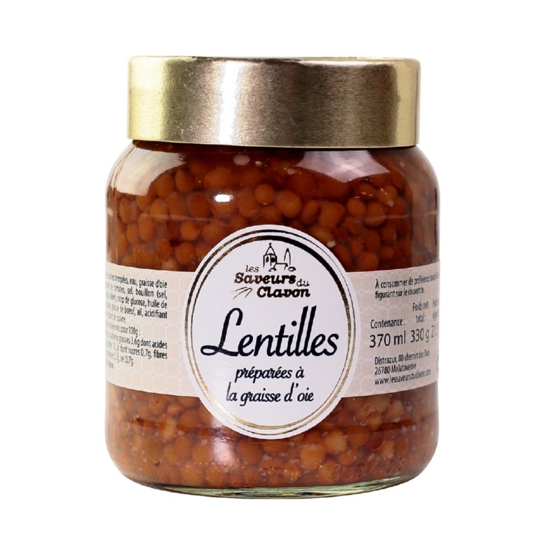 lentilles préparées à la graisse d'oie - 370ml