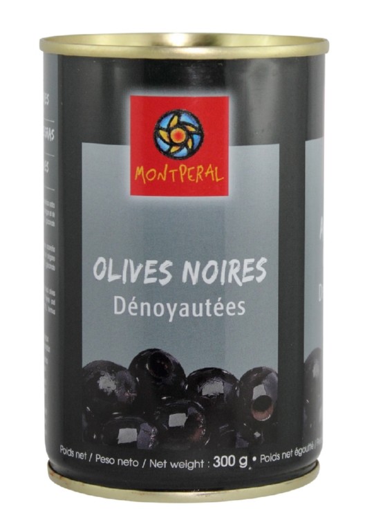 Olives Noires Dénoyautées "Montperal" boite 314ml