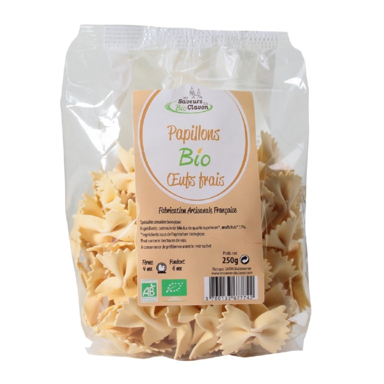 PAPILLONS BIO AUX OEUFS 250g