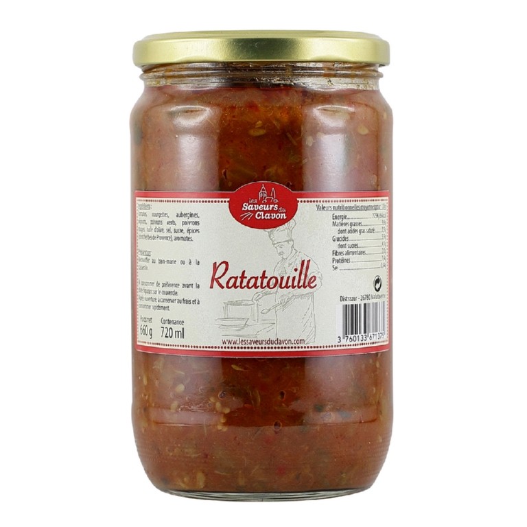 RATATOUILLE PROVENCALE A L'HUILE D'OLIVE 500g