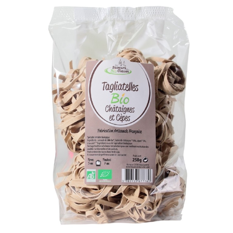 TAGLIATELLES CEPES ET CHATAIGNES BIO 250g