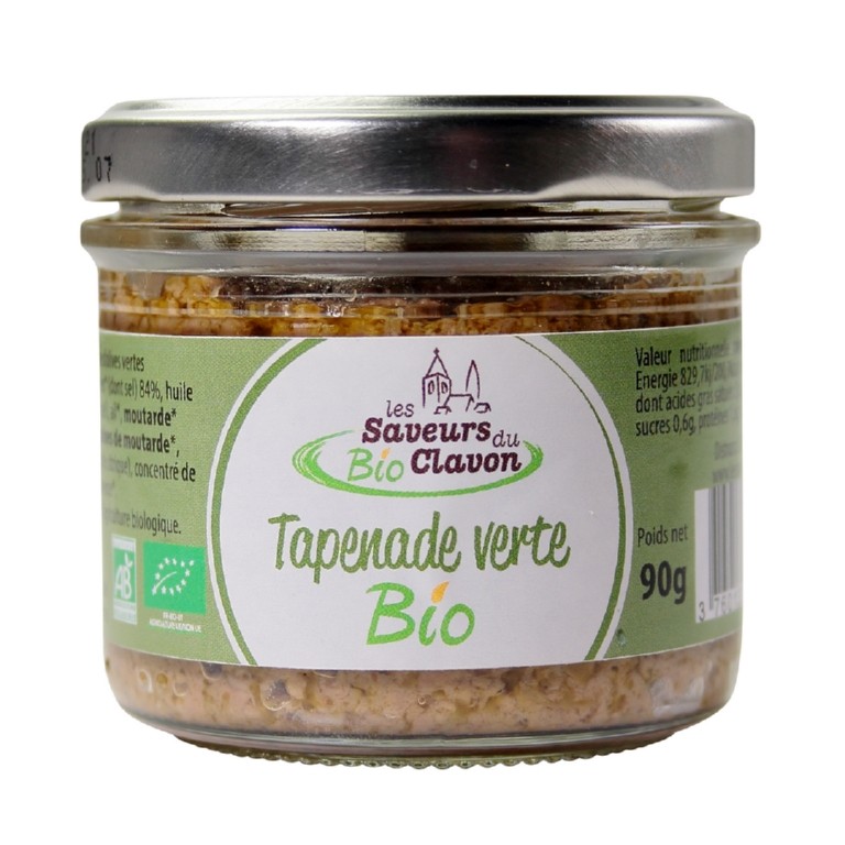 TAPENADE VERTE BIO Bocal 90 Gr