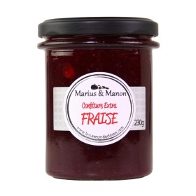 CONFITURE EXTRA aux FRAISES - MARIUS ET MANON - 230 Gr 