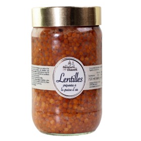 LENTILLES CUISINEES TOMATES et GRAISSE OIE 72 cl