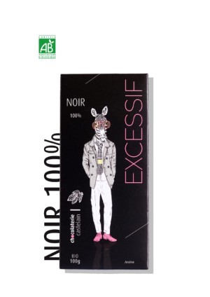 CHOCOLAT BIO - NOIR 100% - TABLETTES 100 GR