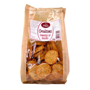 CROUTONS TOMATE ET BASILIC
