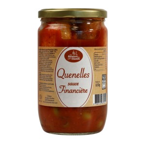 QUENELLES NATURES SAUCE FINANCIÈRE Bocal 630 Gr