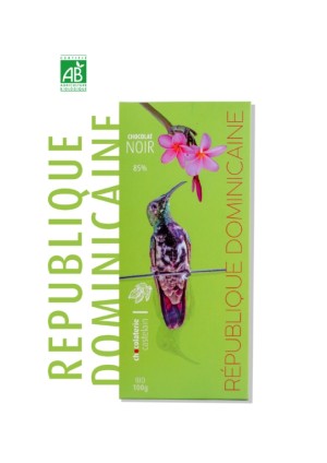 CHOCOLAT BIO - NOIR 85% REPUBLIQUE DOMINICAINE - TABLETTES 100 GR