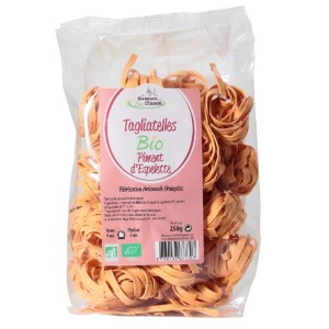 TAGLIATELLES PIMENT D'ESPELETTE BIO SACHET 250g